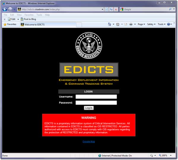 Disaster Response Services EDICTS